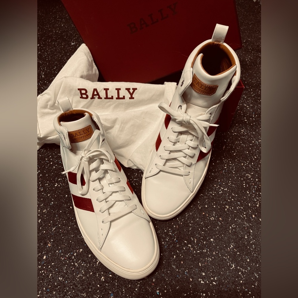 🔥BALLY Men’s Heiden/107 White Calf Plain Size US 12D Gently Worn Twice